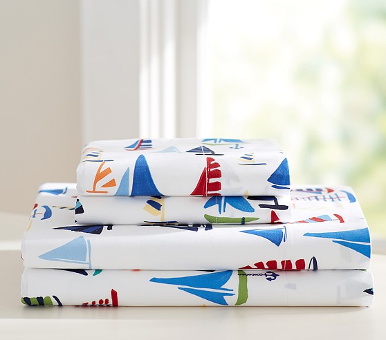 Sailboat Kids Sheet Set Pottery Barn Kids