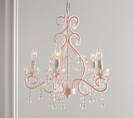 Pink Lydia Nursery Chandelier Pottery Barn Kids