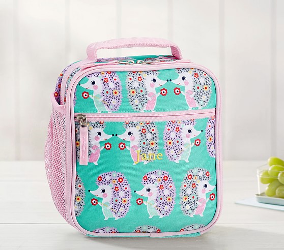 Pink Aqua Hedgehogs Kids Lunch Box Pottery Barn Kids