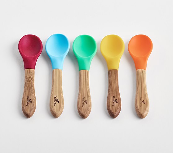 Avanchy Bamboo Spoons 6 Months 5 Pack Modern Baby Feeding