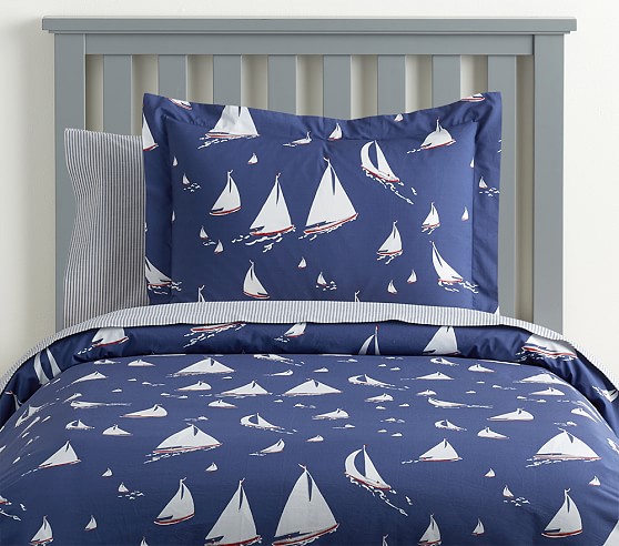 Nautical Sailboat Kids Duvet Cover Pottery Barn Kids