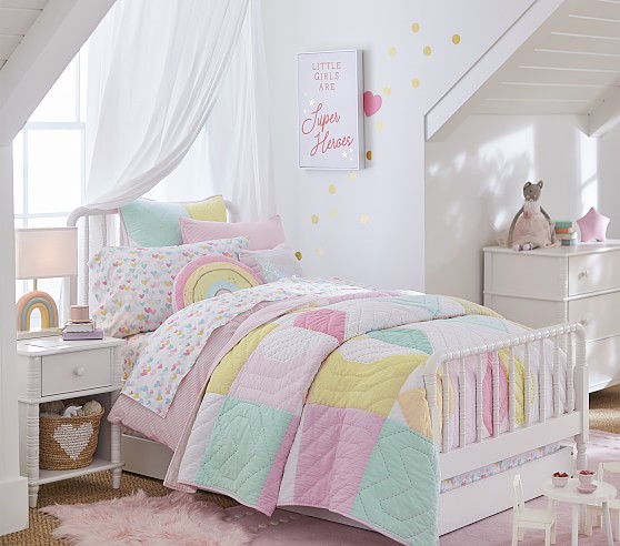 Heart Patchwork Kids Comforter Set Pottery Barn Kids