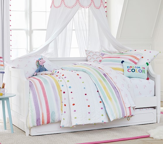 Bright Pom Pom Kids Comforter Set Pottery Barn Kids