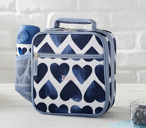 Indigo Hearts Classic Kids Lunch Box Pottery Barn Kids