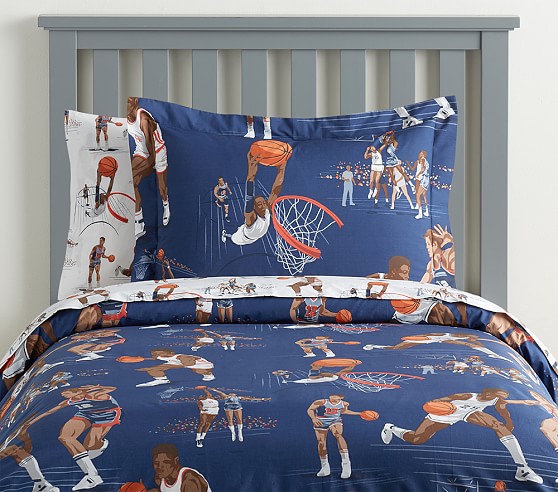 Vintage Basketball Kids Duvet Cover Pottery Barn Kids