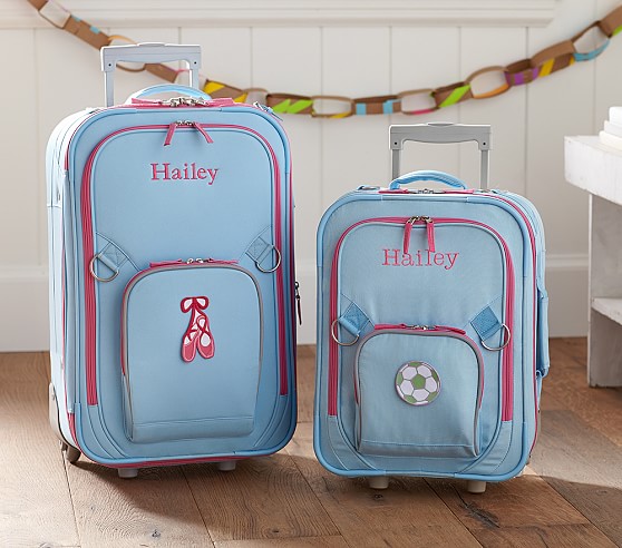 Fairfax Aqua Pink Kids Luggage Pottery Barn Kids