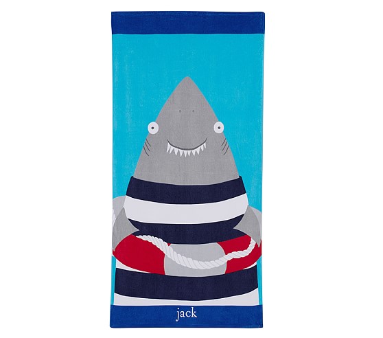 shark beach towel