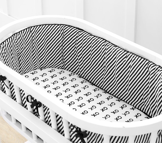 The Emily Meritt Black White Bassinet Bedding Pottery Barn Kids