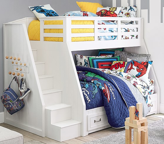 Belden Twin Over Full Stair Loft Bed For Kids Pottery Barn Kids