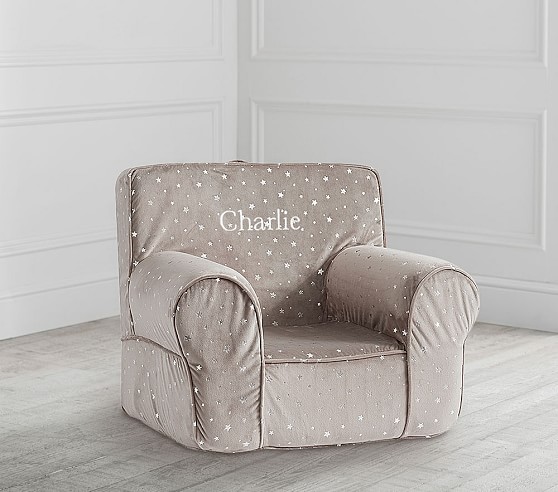 Taupe Chamois Metallic Star Anywhere Chair Kids Armchair