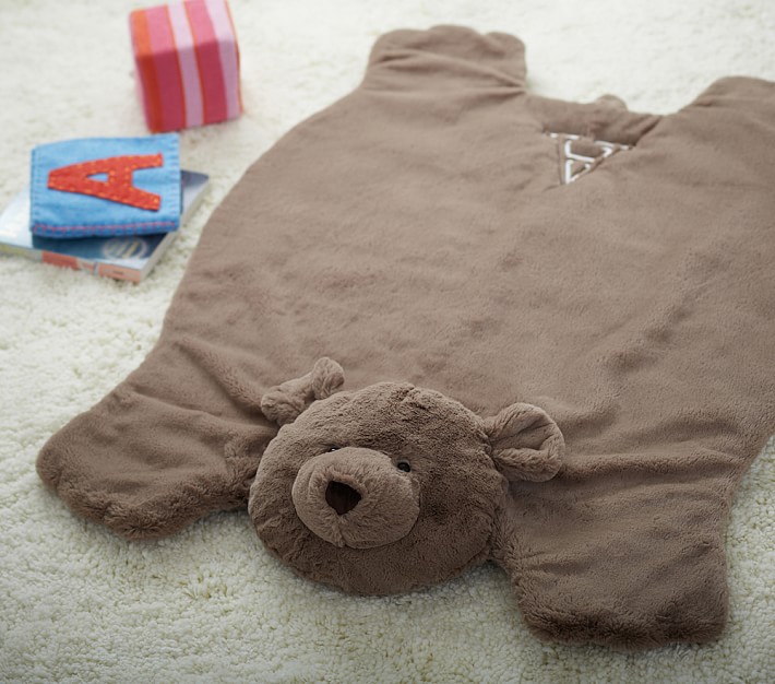 plush bear rug