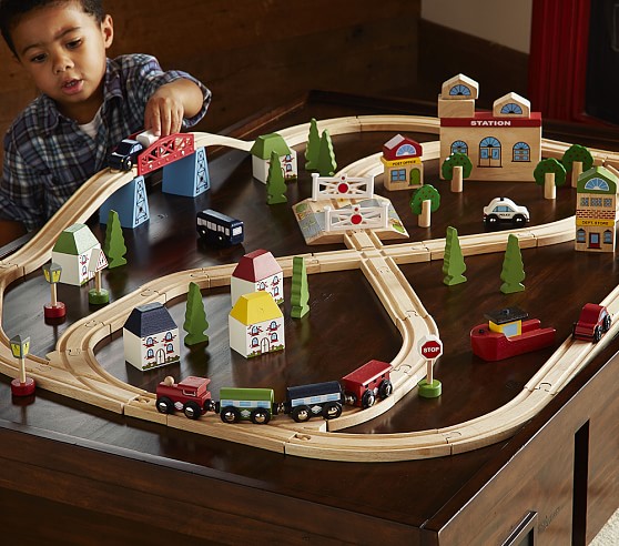 Town And Country Wooden Train Set