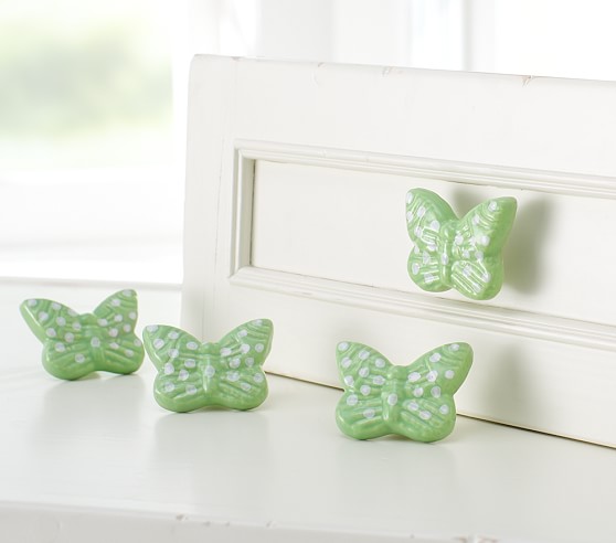 Ceramic Butterfly Kids Drawer Knobs Pottery Barn Kids