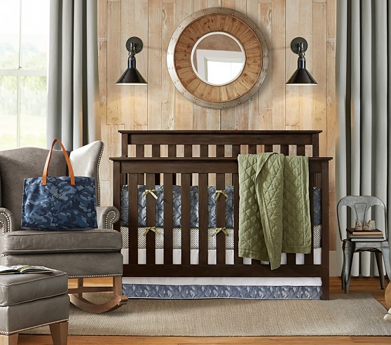 Wesley Camo Crib Bedding Set Pottery Barn Kids