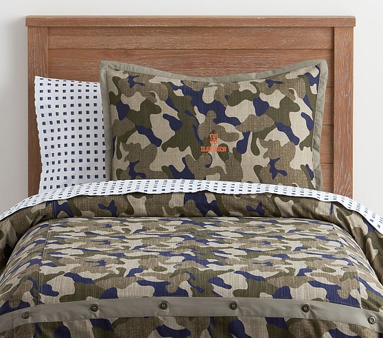 Organic Camo Kids Duvet Cover Pottery Barn Kids