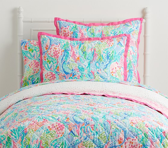 Lilly Pulitzer Mermaid Cove Kids Comforter Set Pottery