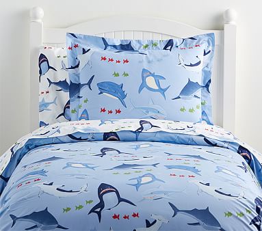 Shark Kids Duvet Cover Pottery Barn Kids