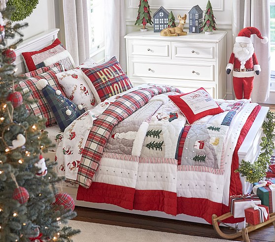 Heritage Santa Kids Comforter Set Pottery Barn Kids