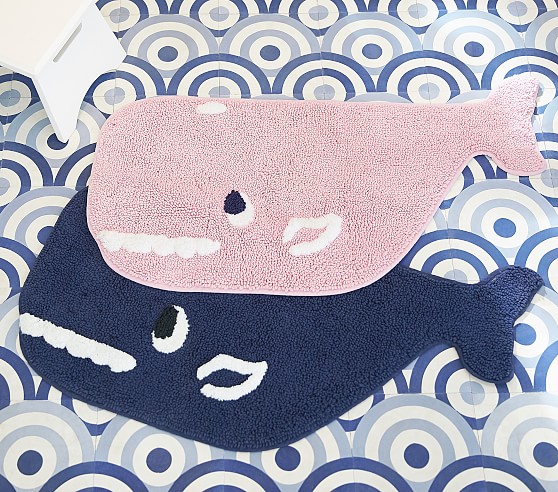 Whale Kids Bath Mat Pottery Barn Kids