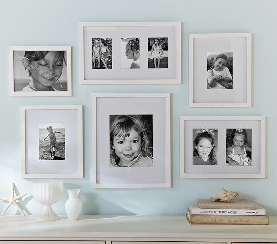 White Gallery Wall Frames In A Box Set Pottery Barn Kids