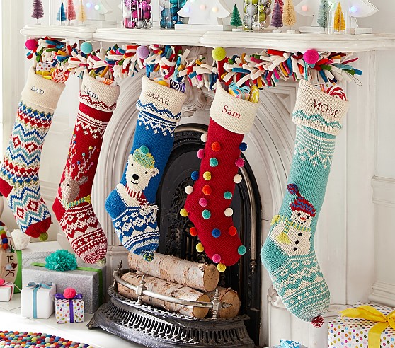 Merry Bright Christmas Stockings Pottery Barn Kids