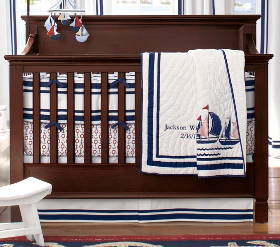 Harper Boats Crib Bedding Set Pottery Barn Kids