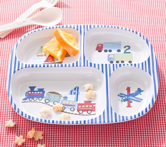 Transportation Divided Plate Pottery Barn Kids