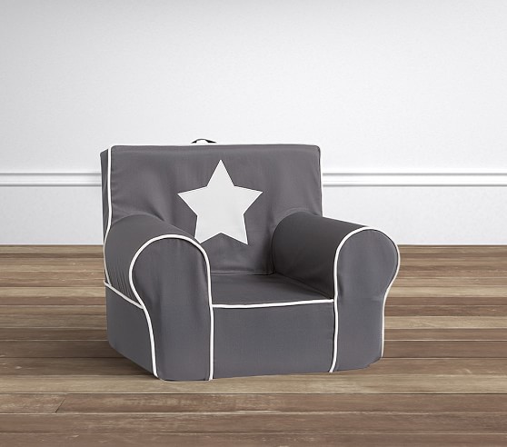 Charcoal Star Applique Anywhere Chair Kids Armchair Pottery