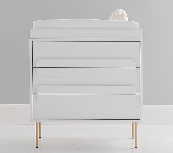 West Elm X Pbk Gemini 3 Drawer Modern Changing Table Dresser