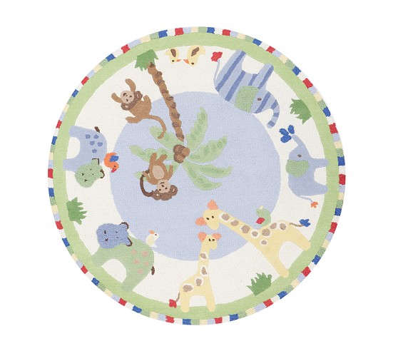 Jungle Friends Rug Patterned Rugs Pottery Barn Kids