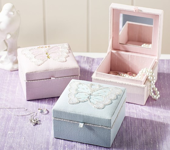 Beaded Butterfly Small Kids Jewelry Box Pottery Barn Kids