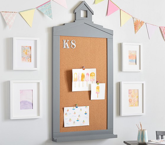 Schoolhouse Gray Kids Bulletin Board Pottery Barn Kids