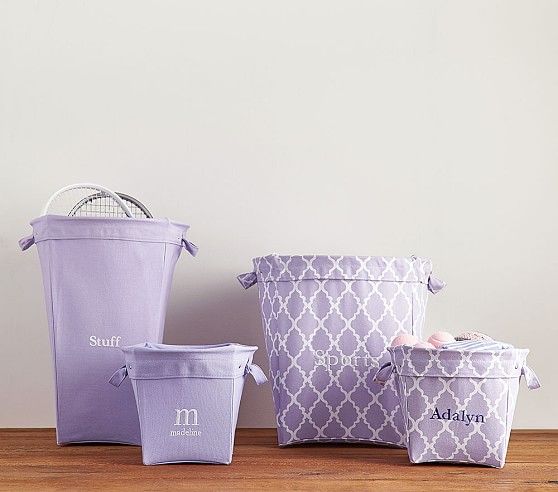 Lavender Canvas Storage Kids Storage Pottery Barn Kids