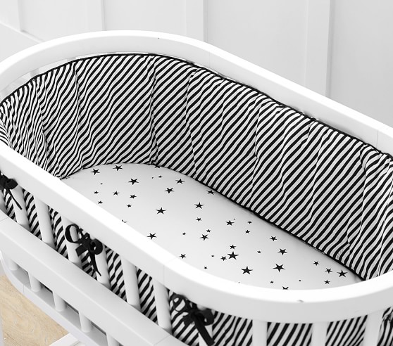 The Emily Meritt Black White Bassinet Bedding Pottery Barn Kids