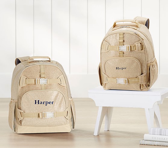 Mackenzie Gold Glitter Kids Backpacks Pottery Barn Kids