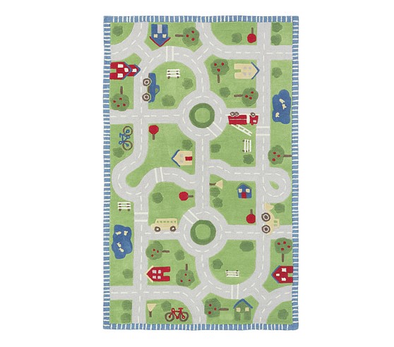 Play In The Park Road Rug Patterned Rugs Pottery Barn Kids