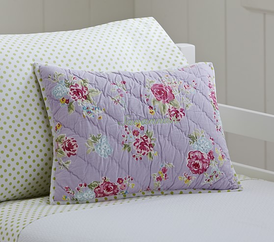 Savannah Toddler Quilted Sham Lavender Pottery Barn Kids