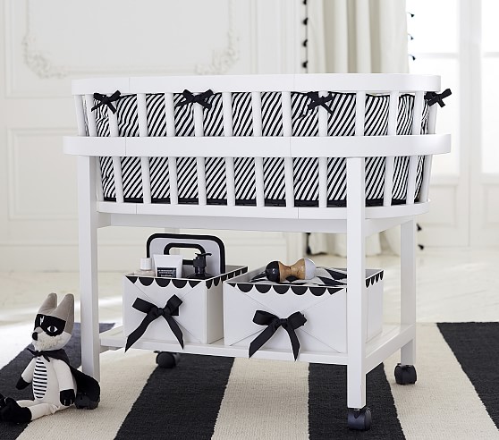 The Emily Meritt Black White Bassinet Bedding Pottery Barn Kids