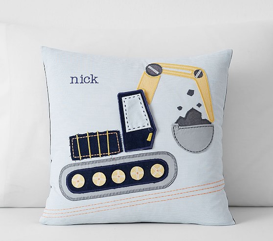 Construction Personalized Decorative Kids Pillow Sham Pottery