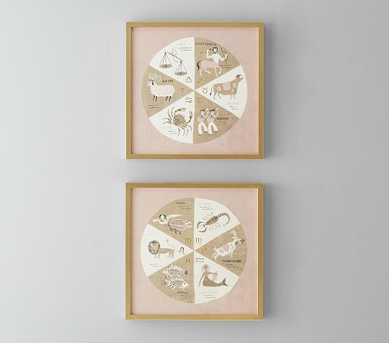 Astrology Framed Wall Art Set Of 2 Pottery Barn Kids