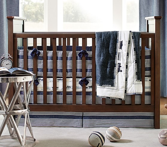 Thatcher Train Crib Bedding Set Pottery Barn Kids