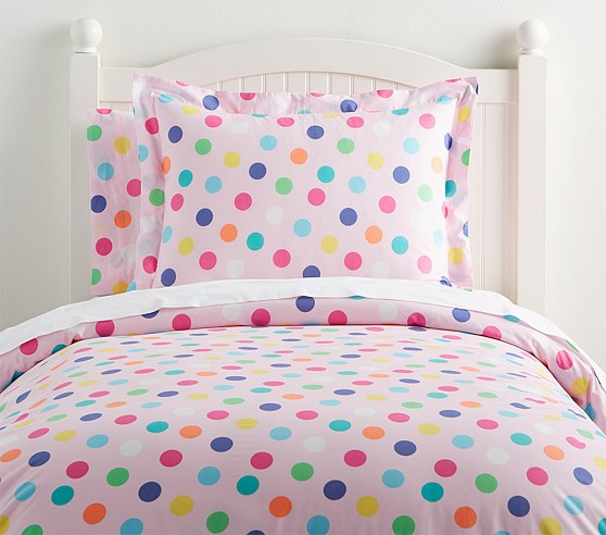 Organic Oversized Dot Kids Duvet Cover Pottery Barn Kids