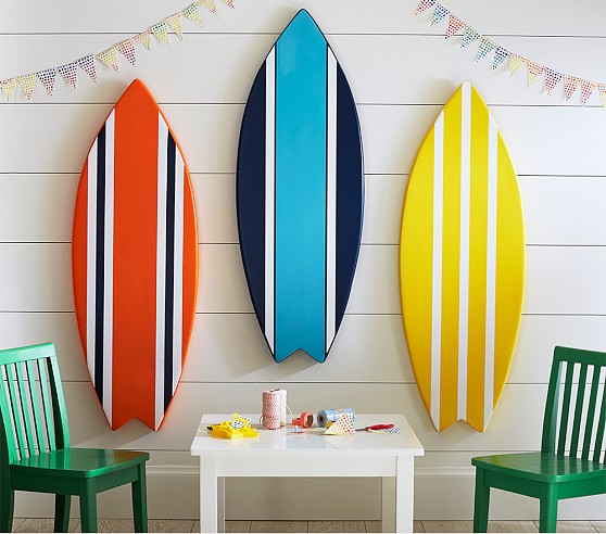 Surf Board Decor Set Of 3 Pottery Barn Kids