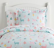 Organic Windsor Unicorn Kids Duvet Cover Pottery Barn Kids