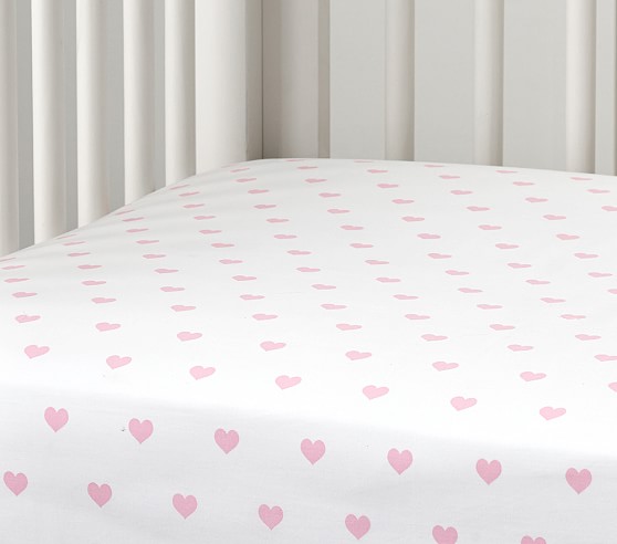 pottery barn heart sheets