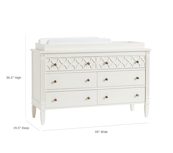 Mila Extra Wide Changing Table Dresser Topper Pottery Barn Kids