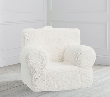 Cream Sherpa Anywhere Chair Kids Armchair Pottery Barn Kids