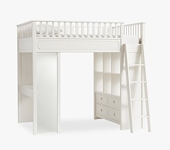 White Loft Bed With Desk Pottery Barn Kids