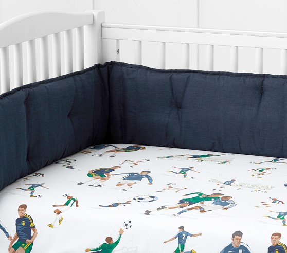 Vintage Soccer Crib Sheets Pottery Barn Kids