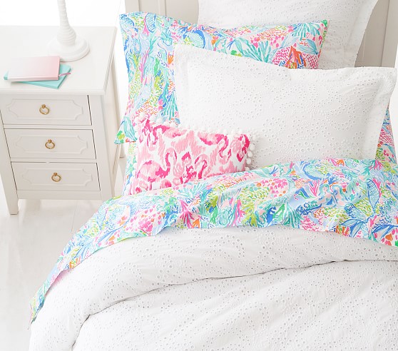 Lilly Pulitzer M Ocean Eyelet Kids Duvet Cover Pottery Barn Kids